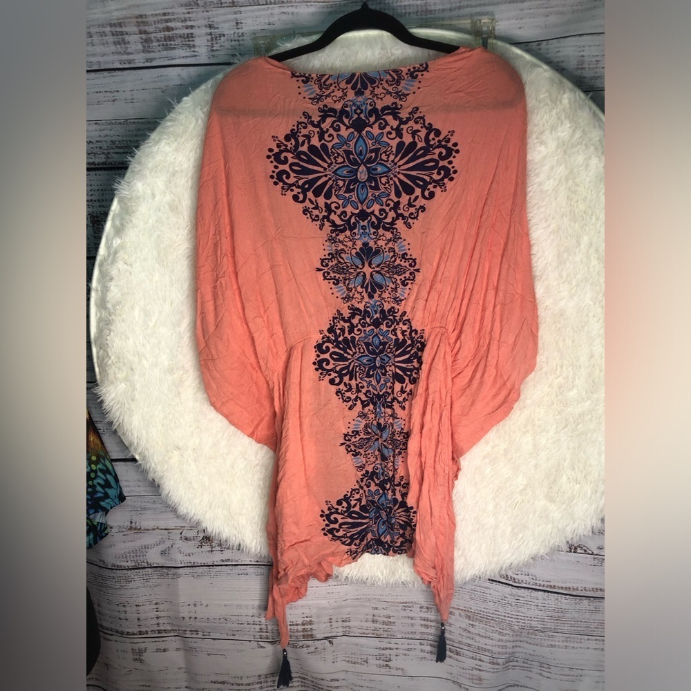 VENUS Coral and Navy Swim Coverup NWOT - Picture 7 of 15